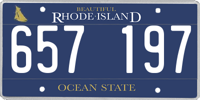 RI license plate 657197