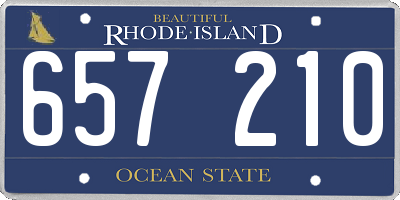 RI license plate 657210