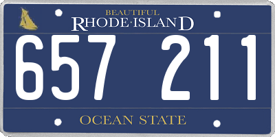 RI license plate 657211