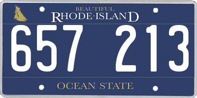RI license plate 657213