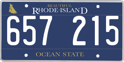 RI license plate 657215