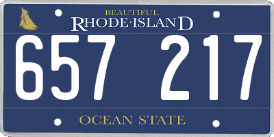 RI license plate 657217