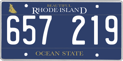 RI license plate 657219