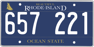 RI license plate 657221