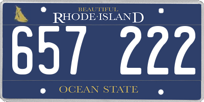 RI license plate 657222
