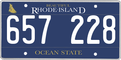 RI license plate 657228