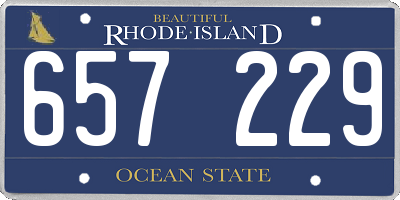 RI license plate 657229