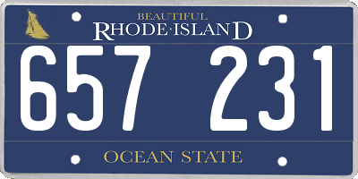 RI license plate 657231