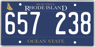 RI license plate 657238
