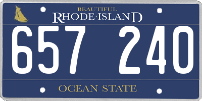 RI license plate 657240