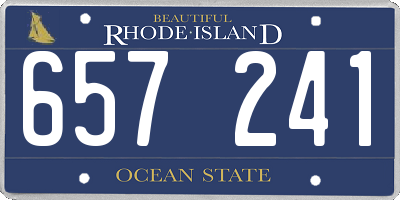 RI license plate 657241