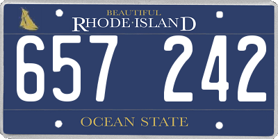 RI license plate 657242