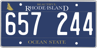 RI license plate 657244