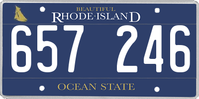 RI license plate 657246