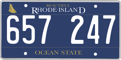 RI license plate 657247
