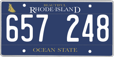 RI license plate 657248