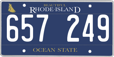 RI license plate 657249