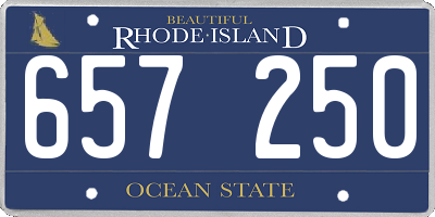 RI license plate 657250