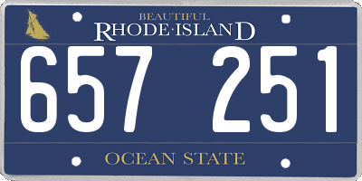 RI license plate 657251