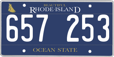 RI license plate 657253