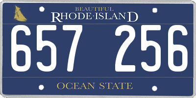 RI license plate 657256