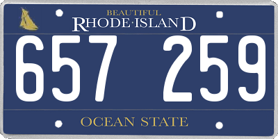 RI license plate 657259
