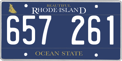 RI license plate 657261