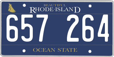 RI license plate 657264