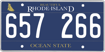 RI license plate 657266
