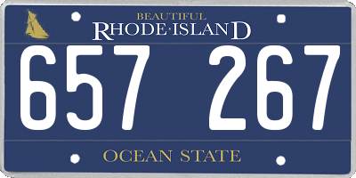 RI license plate 657267