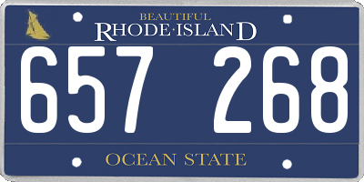 RI license plate 657268