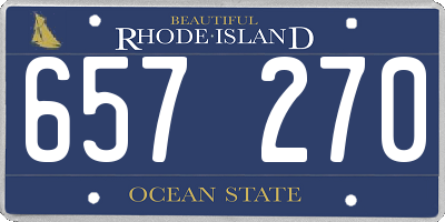 RI license plate 657270