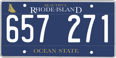 RI license plate 657271