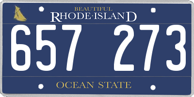 RI license plate 657273