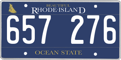 RI license plate 657276