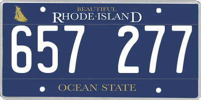 RI license plate 657277