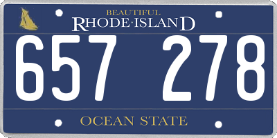 RI license plate 657278