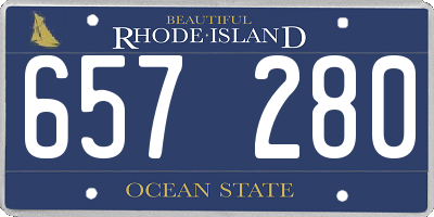 RI license plate 657280