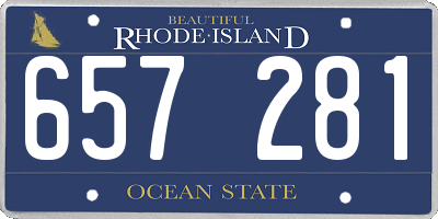 RI license plate 657281