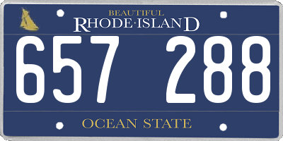 RI license plate 657288