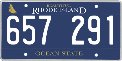 RI license plate 657291
