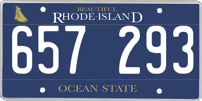 RI license plate 657293
