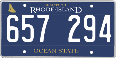 RI license plate 657294