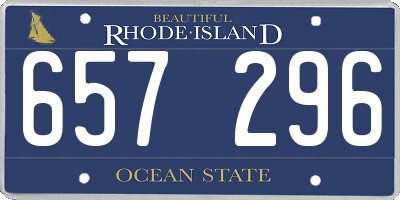 RI license plate 657296