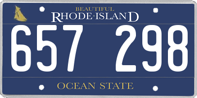 RI license plate 657298