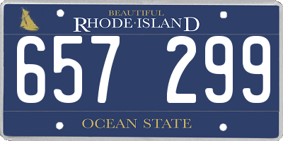 RI license plate 657299