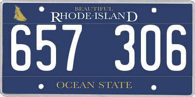 RI license plate 657306