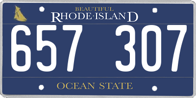 RI license plate 657307