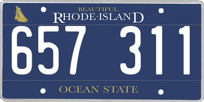 RI license plate 657311