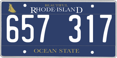 RI license plate 657317